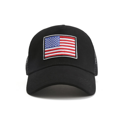 JupiterGear American Flag Trucker Hat with Adjustable Strap |