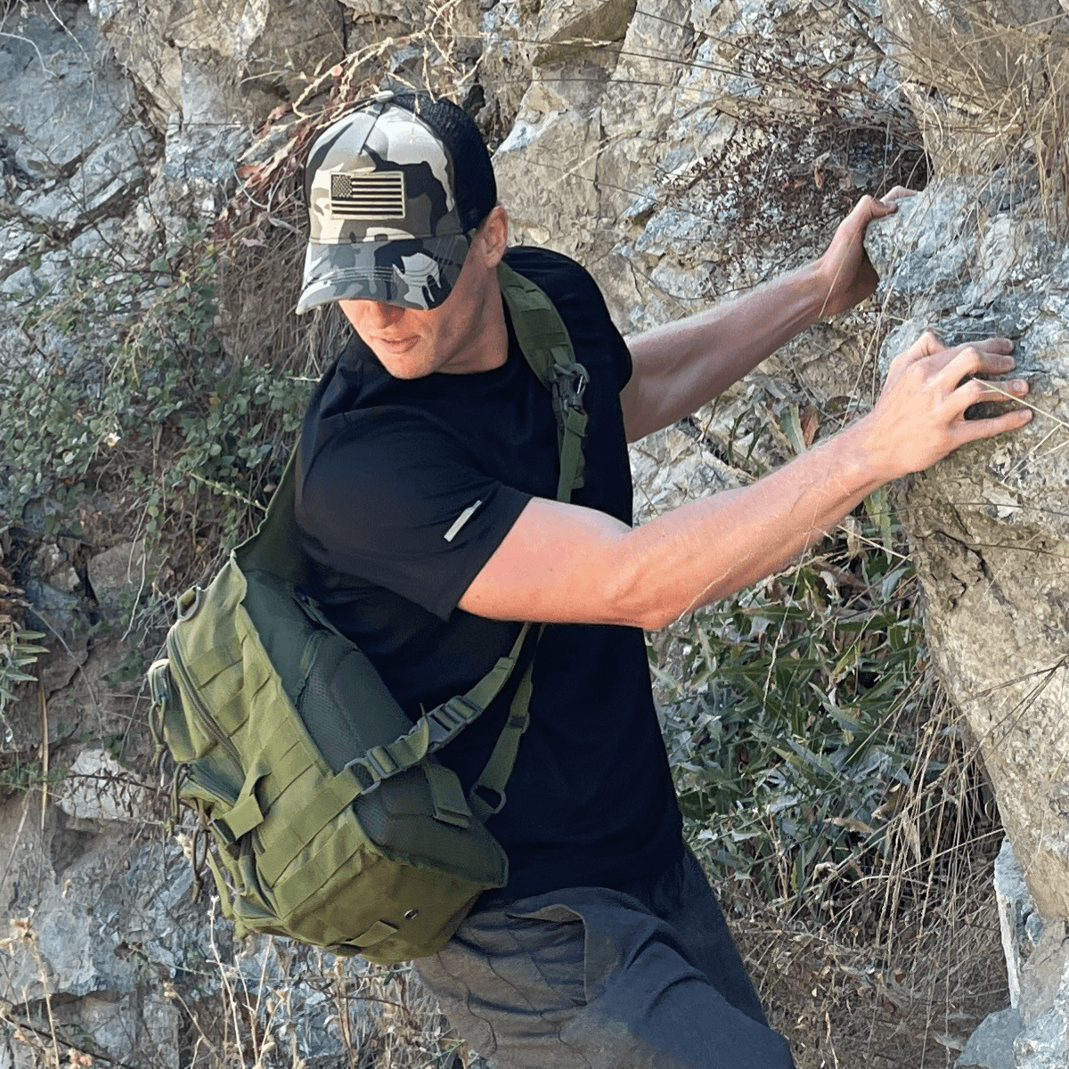 JupiterGear American Flag Trucker Hat with Adjustable Strap |