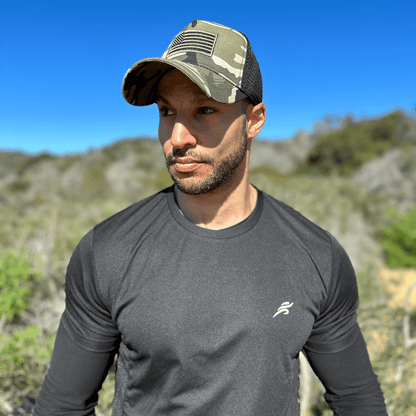 JupiterGear American Flag Trucker Hat with Adjustable Strap |